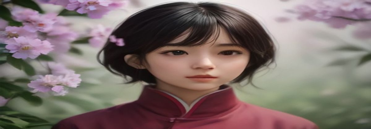 男同动漫专题封面，两位男性角色在黄昏樱花下对视，画风唯美细腻，绿色调渐变覆盖，营造BL动漫的情感氛围